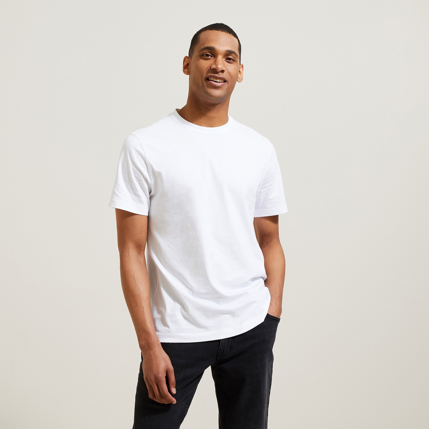 Tee shirt "le parfait by JULES" Blanc XS 100% Coton Homme