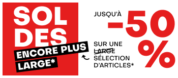 Soldes. Jusqu'à -50% sur une large sélection d'articles*