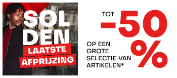 Solden. tot -50% op een selectie van artikels*