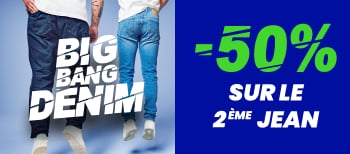 -50% sur le 2ème jeans