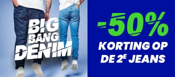 -50% KORTING OP DE 2E jeanS